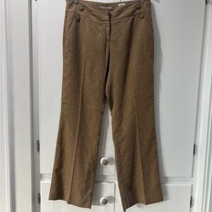 CAbi Speckled Tan Trousers Women 8 Office